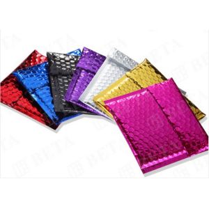 Laminated Colorful Metallic Bubble Envelopes Self Sealing For Delivery Industry