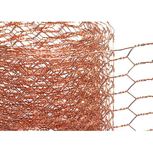 Quality 5/8" 16mm Hexagonal Copper Chicken Wire Mesh BWG 22 24 25 Gauge wholesale