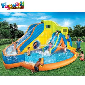 Fire - Retardant Backyard 0.55mm Outdoor Inflatable Water Slides