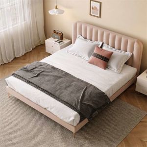 OEM ODM Solid Wood And Upholstered Bed Adjustable Height