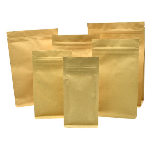 Printable Flat Bottom Aluminized Kraft Paper Pouches