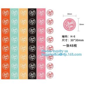 Transparent Custom design mini round Shape Recyclable mark sheet Paper Label
