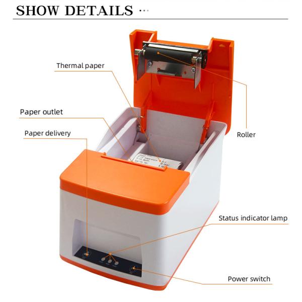 AC Adapter Included 58mm Usb Bluetooth Thermal Printer for Barcode and Receipt Printing