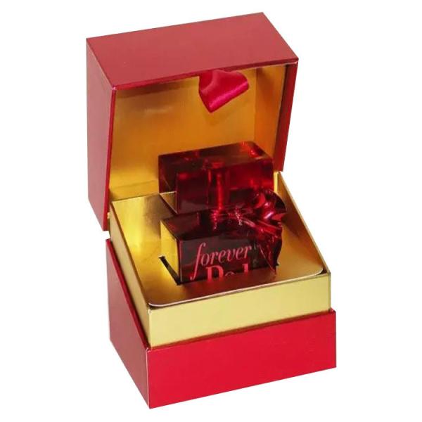 custom high end fragrance hinged packaging box with shoulder luxurious perfume