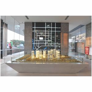 1:100 Real Estate Scale Model Residential With Illuminated Green Spaces Sports