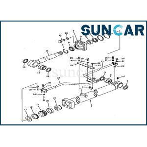 China Komatsu Service Kit 707-98-38510 Boom Cylinder Seal Kits Excavator PC150-1 Repair Seal Kit on sale