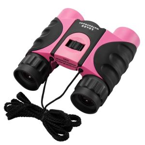 Pink 5.8 Degree Waterproof Fogproof Binoculars 25mm Objective Lens