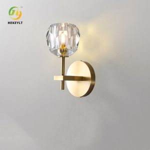 Crystal Gold Modern Wall Light For Corridor Living Room TV Background