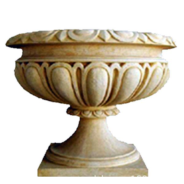 Quality Custom Color Cast Iron Flower Pots Urn Planter For Landscape / Theme Park wholesale