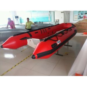 Cheap Small 0.9mm PVC Rigid Hull Inflatable Boat 6 Person With Front Locker for sale
