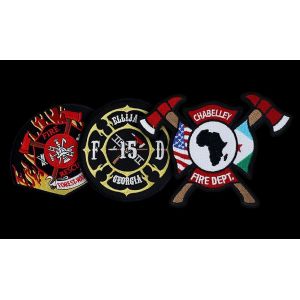Cheap Fire Department Embroidered Patches Custom Logo Made Iron On Back for sale
