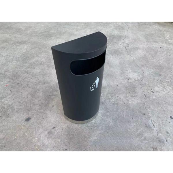 Large Capacity Half-round Shopping Mall Supermarket Standing Aisle Against the Wall Elevator Door Smoke Bucket Trash Can