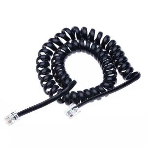 Coiled RJ9 Handset Cord for Landline and Office Phones