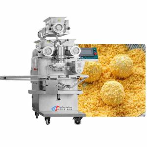PLC 2KW Industrial Meatball Maker Automatic Encrusting Machine High Accurate