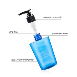 250ML Plastic Shampoo Bottles with Refillable Design for Shampoo Conditioner and