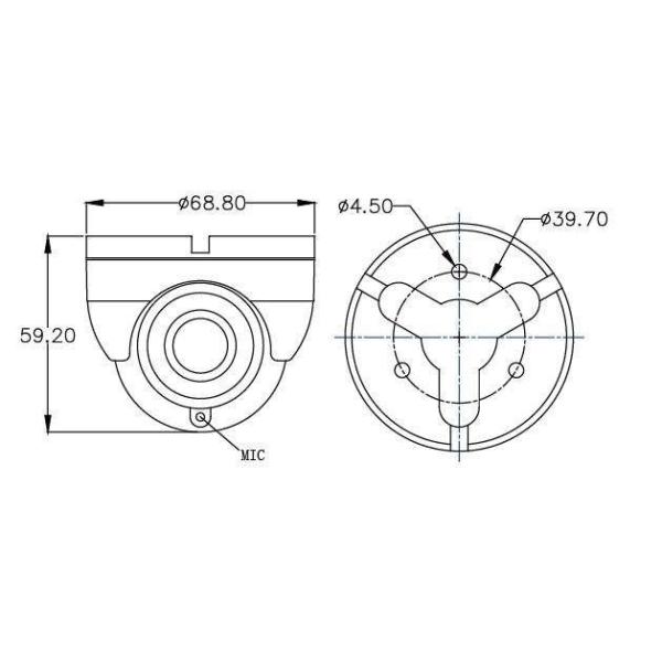 AHD 1080P Night Vision Infrared Closed Circuit High Definition Camera Long Term Storage For Car