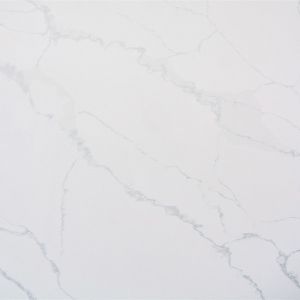 Dazzling 25MM White Veined Calacatta Kitchen Island Quartz Table Top