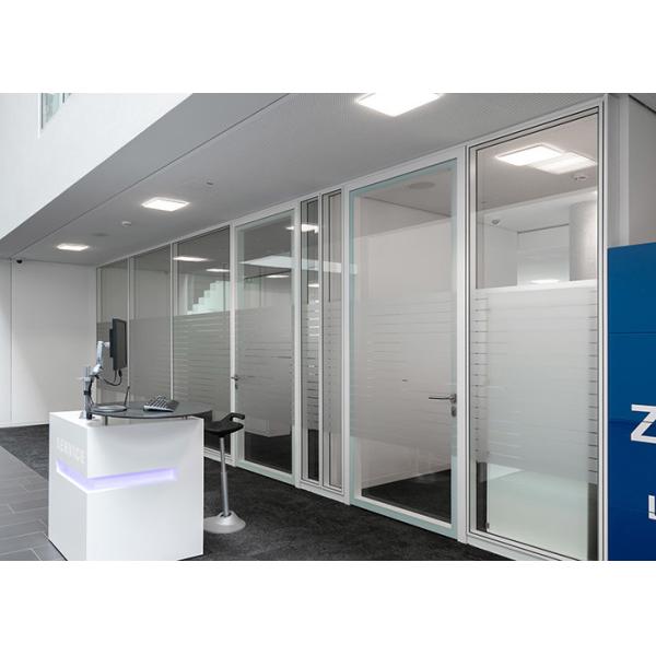 Sound Insulation Glass Partition Wall Flexible 90mm Thickness Single Double