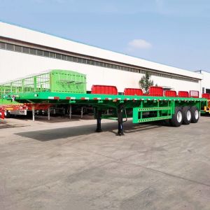 60T Payload Q345B Tri Axle 40ft Flatbed Semi Trailer