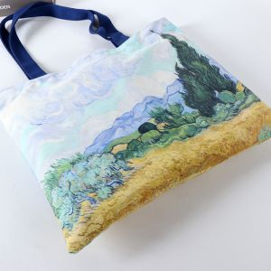 Custom Logo Printed Recycled Reusable Sublimation Tote Bag for Business Shopping