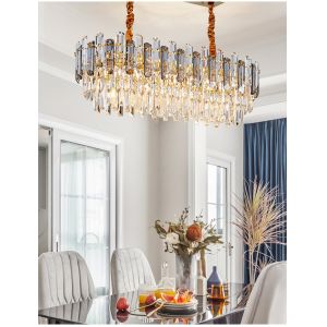 Creative Led Chandelier For Live Room Luxury Crystal Lamp gold light fixtures(WH