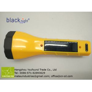 BN-410S Emergency Lighter Solar Torchlight LED Flashlight with Side Lamp