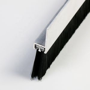 Flexible Window Door Metal Brush Seal Strip Nylon Bristles Weatherstripping