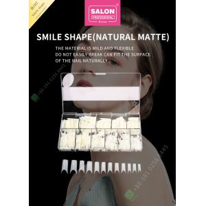 Cheap Smile Shape Matte False Nail Tips High Quality Custom Nail Half Tips Manicure Tip for Nail Art Salon for sale