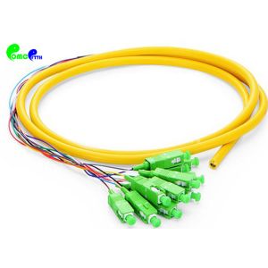 12F SC APC Pre - terminated Pigtail SM 12F Fiber Optic Pigtail OS2 G657A1 LSZH