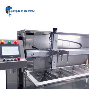 China 108L Five Tanks Automatic Ultrasonic Cleaning Machine With Robot Arm on sale