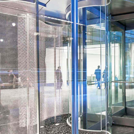 Gold Decorative Metal Ring Mesh With Electroplated / Polished Surface Finish OEM