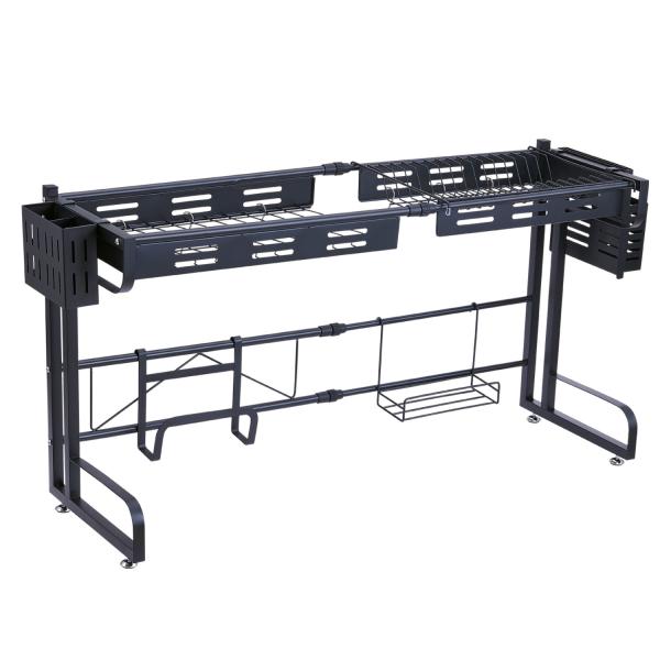 Stainless Steel Above Sink Dish Rack Stable Over Sink Organizer Shelf For