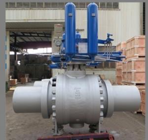 Cheap API 6D Trunnion Ball Valves, Gas Over Oil Actuated for sale