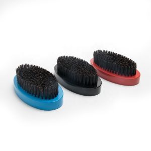 Customize Beard Brush With Mirror Natural Wood Medium Mixed Boar Bristle Brush