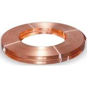 Red T2 Copper Flat Strip Electrical Components 0.5-2mm Ultra Thin Copper Strip