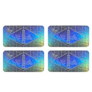 Security Tamper Evident Label Hologram Silver Scratch Off Stickers