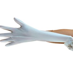 Puncture Resistance Disposable Medical Gloves White Color For Laboratory