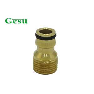 Cheap BSP 1/2 Inch Brass Thread Adapter , Metal Outdoor Tap Hose Connector for sale
