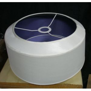 Irregular Faux Silk Lampshade Grey Easy Fit Light Shade With Open Strip