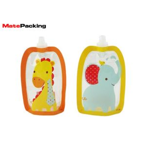 China BPA Free Spout Pouch Refillable Baby Food Squeeze Pouch With Spout Special Shape on sale