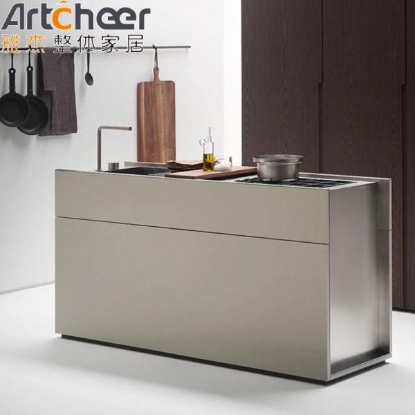Quality Small Room Kitchen Cabinets with Customized Color and Island Cabinet in Modern Design wholesale