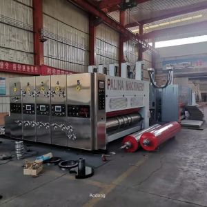 5.5kw Corrugated Flexo Printing Machine , Pizza Box Die Cutting Machine