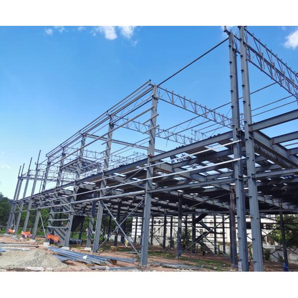 Large Span Light Steel Structure Industrial Workshop With High Strength Steel