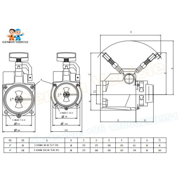 3'' API French Type Bottom Adaptor Valve For Fuel Tanker Trailer
