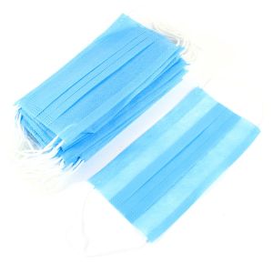 China Light Blue Melt Sprayed Anti Pollution Earloop Face Mask on sale