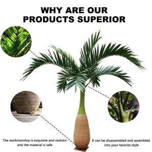 Anti UV Artificial Bottle Palm Tree Corrosion Resistant Lifelike Looking