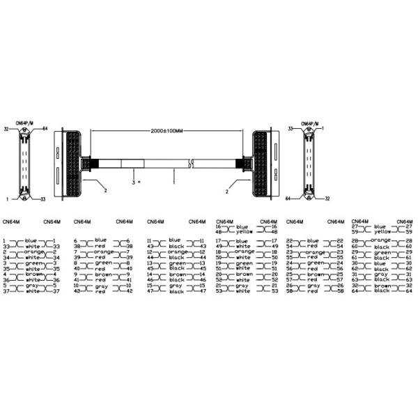 180 Degree IDC Cable Assembly 32 Pairs AWG 26 Cat3 Cat5 Cable