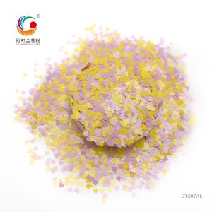 Cosmetic Loose Fine PET Confetti Chunky Glitter Color Mixed Pigment Heart Shaped