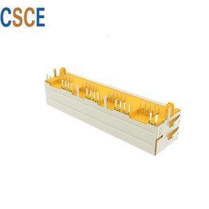 8P8C Rj45 Jack Connector 1*4 Ports Diameter 0.46mm Contact For PC Card / Switch