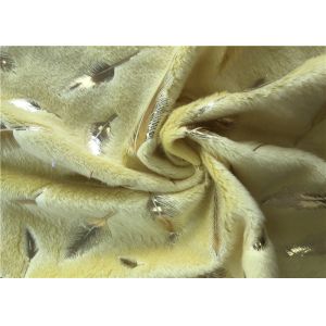 230GSM Feather Pattern Bronzing Minky Plush Fabric For Baby